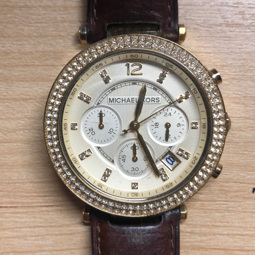 Leather Michael Kors watch